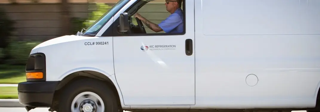 KIC Refrigeration service vehicle serving Fairview area